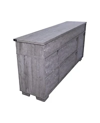 Streamdale Furniture 65" Led Tv Stand with Barn Door