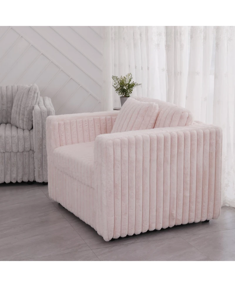 Streamdale Furniture Plush Modular Sofa Single - Light Pink
