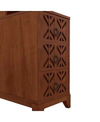 Streamdale Furniture End Table with 3 Drawers & 4 Shelves