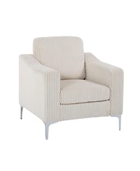 Streamdale Furniture Convertible Corduroy Sectional Sofa - Beige