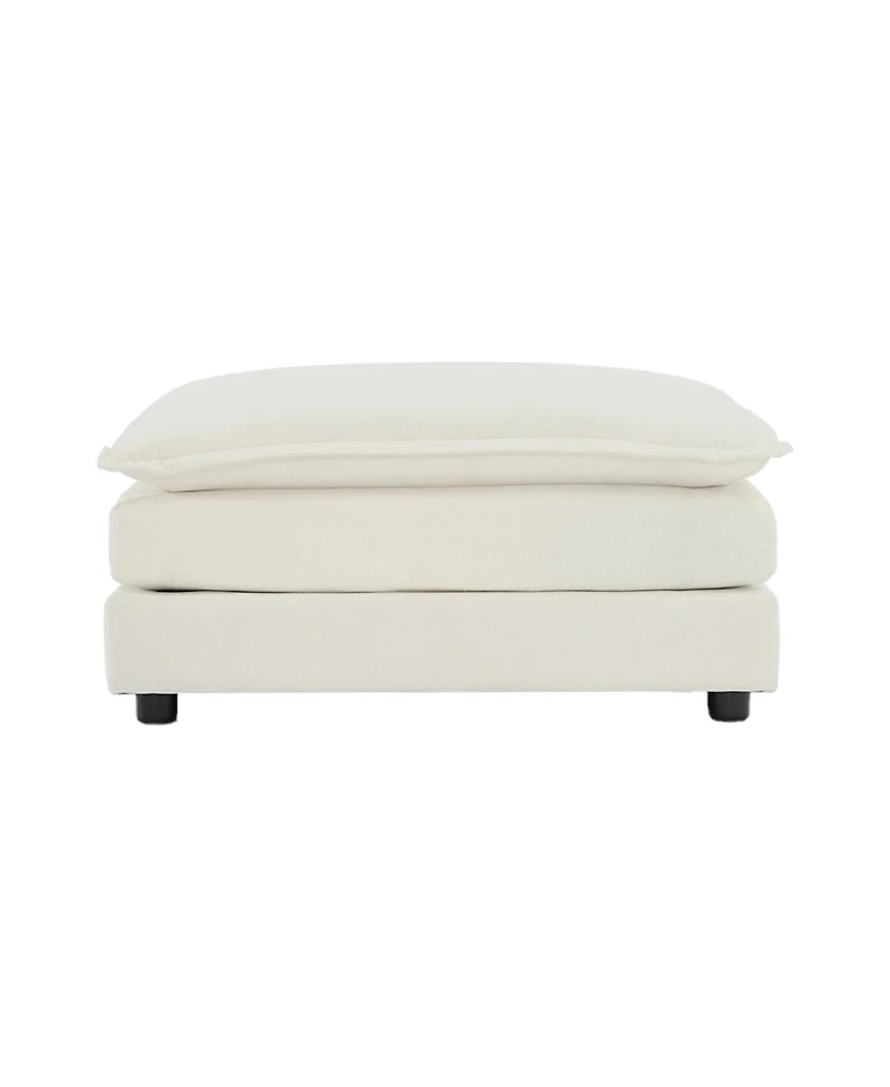 Streamdale Furniture Chenille Ottoman/Footrest - White Chenille