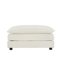 Streamdale Furniture Chenille Ottoman/Footrest - White Chenille