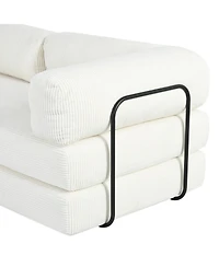 Streamdale Furniture Corduroy L-Shaped Modular Sofa Bed