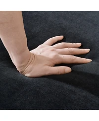 Streamdale Furniture 87" Chesterfield Velvet Sofa, Roll Arm, Nailhead Trim, 3 Seater