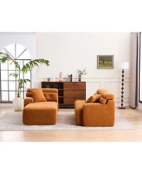 Streamdale Orange Convertible Sectional Sofa, 86"L