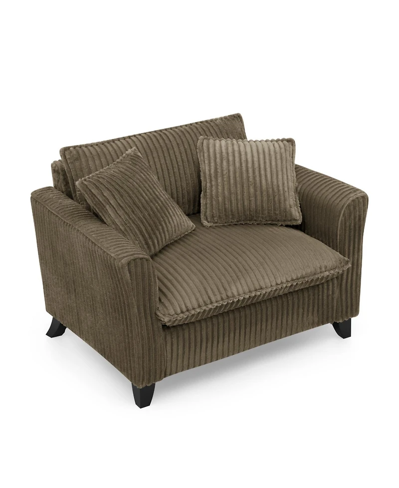 Streamdale Furniture Brown Corduroy Accent Chair