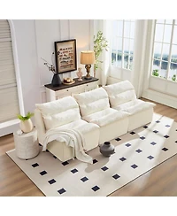 Streamdale Furniture 3-Seat Sofa Lounge Chair - White Polyester