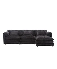 Streamdale Modular Chenille Sectional Sofa with Ottoman