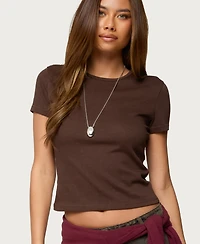 Edikted Women's Nikkey Semi Sheer T Shirt