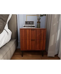 Streamdale Furniture Wooden Nightstand with 2 Drawers