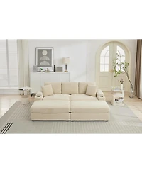 Streamdale Furniture Modular Sectional Sofa Bed Set w/ Storage