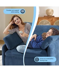 Streamdale Furniture Streamdale Oversized Chenille Sofa Chair - Wide Deep Seat