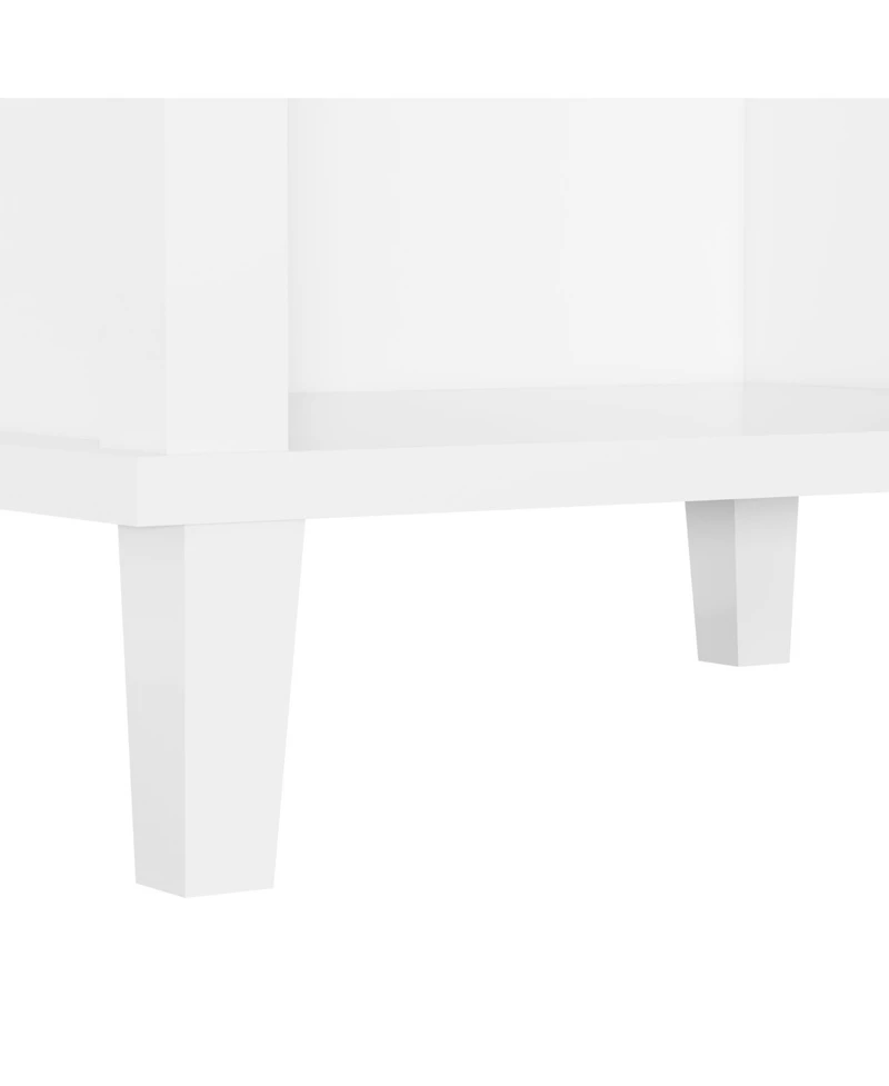 Streamdale Furniture Wooden Nightstand - Gray/Silver Handle