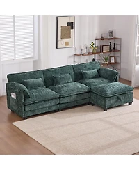 Streamdale Furniture Oversized Sectional Sofa Cloud Couch w/ Ottoman