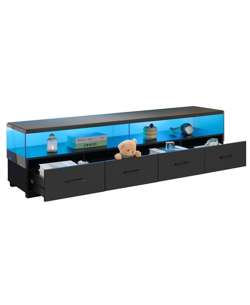 Streamdale Furniture 4-Drawer Tv Stand for TVs up to 80"