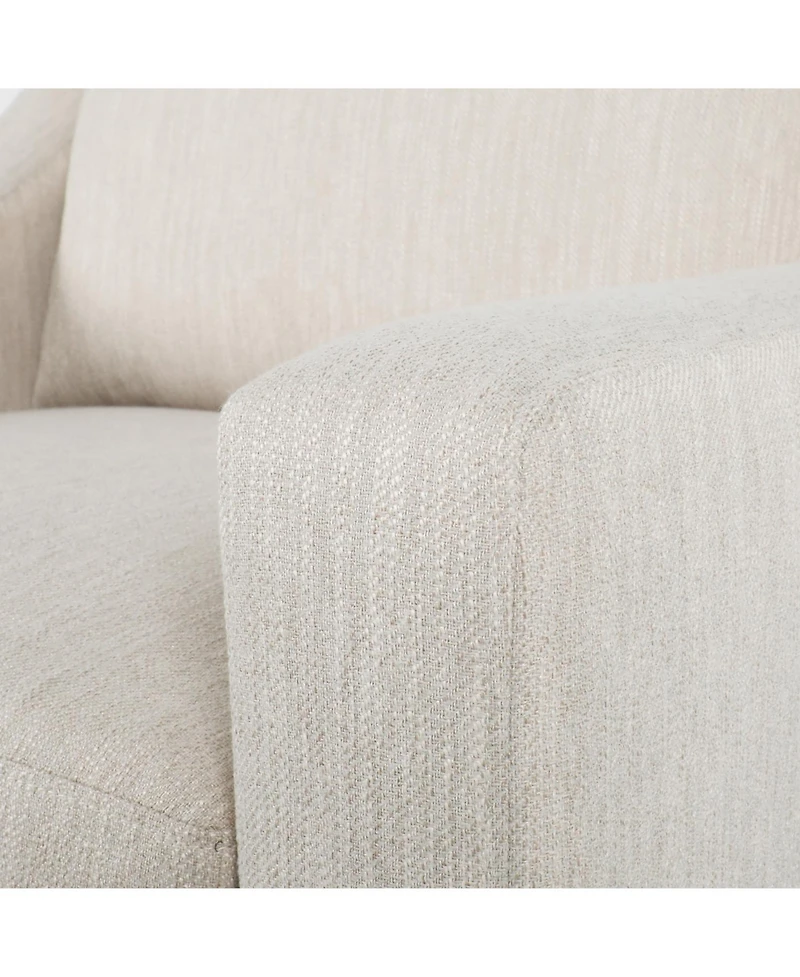 Streamdale Furniture Contemporary Beige Fabric Upholstered Club Chair