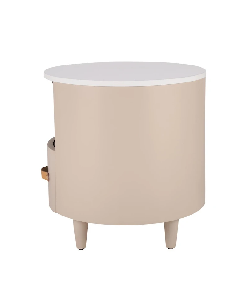 Streamdale Furniture + 1 Pc. + Wood + Drawer & Shelf + Nightstand/End Table