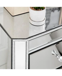 Streamdale Furniture 3-Drawer Mirrored Nightstand/Side Table - Modern Accent Furniture
