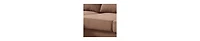 Streamdale Furniture 86" L-Shaped Sectional Sofa with Ottoman & Armrest Organizer - Brown