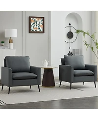 Streamdale Furniture Cat Paw Gray Leather Sofa 2PC Set