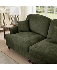 Streamdale Furniture Streamdale Green Modular Sofa Set with Flared Arms & Removable Skirts