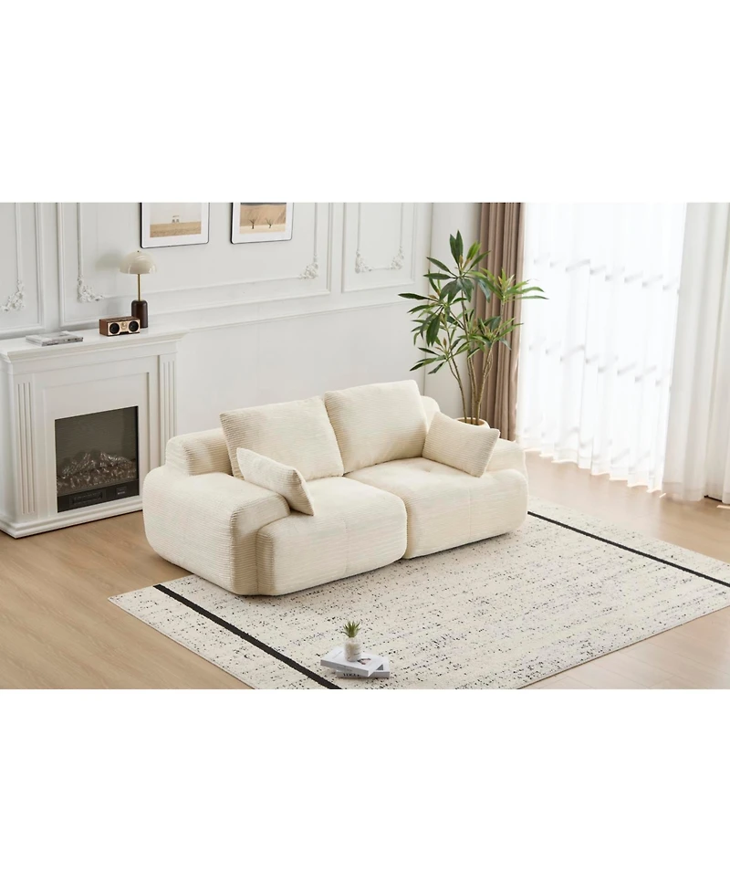 Streamdale Furniture Modern Memory Foam Corduroy Sectional Sofa