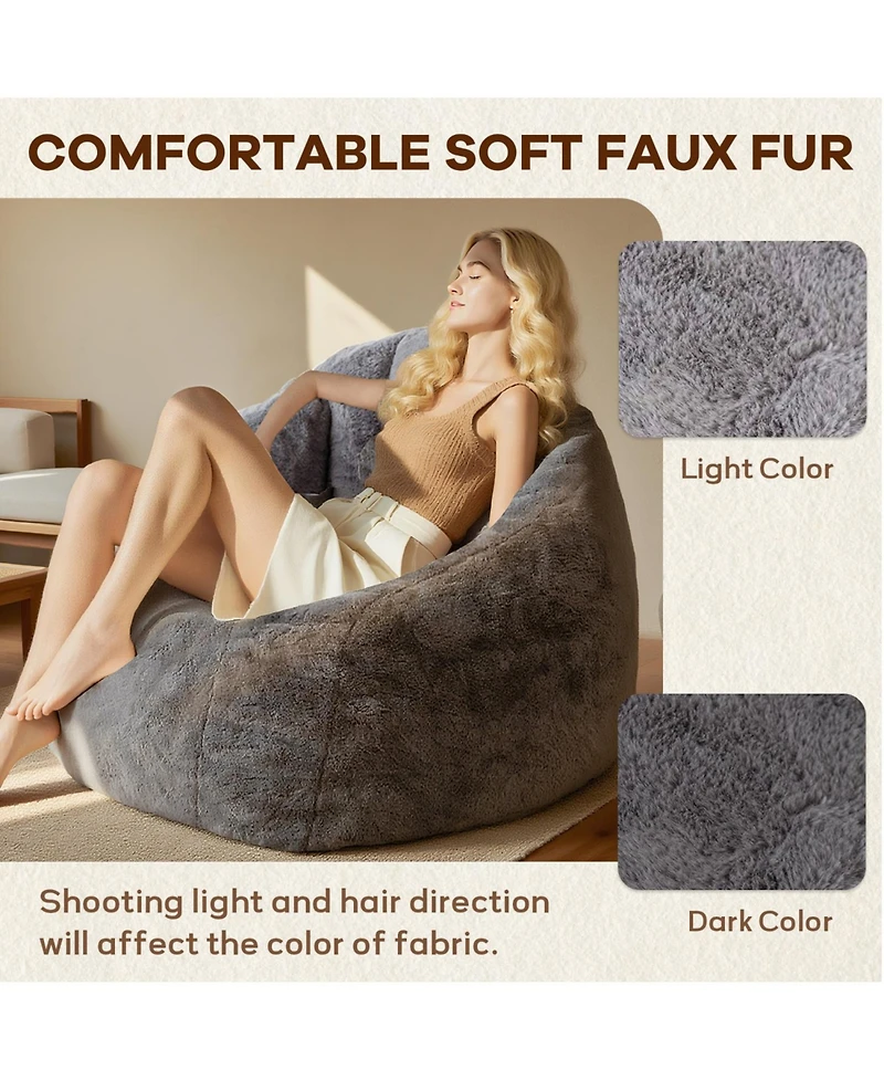 Streamdale Furniture Armrest Bean Bag Chair - High-Density Foam