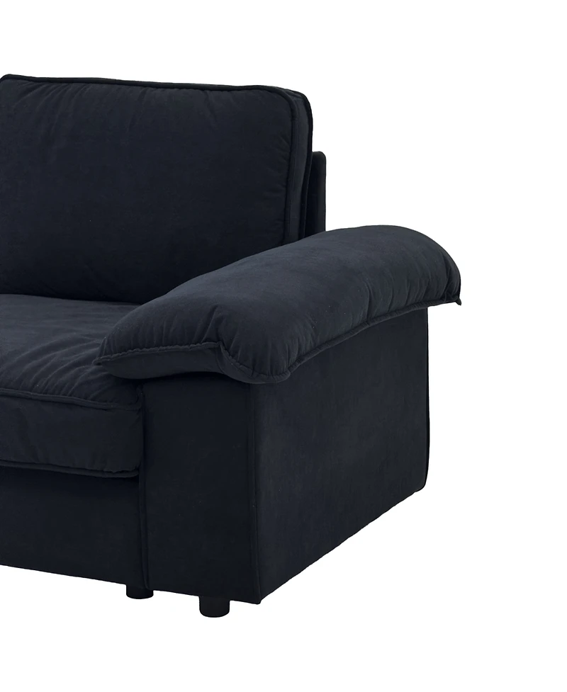 Streamdale Furniture Velvet Storage Loveseat - Modern Sofa for Small Spaces