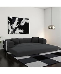 Streamdale Furniture Modular sofa convertible pudding block sofa bed with armrests