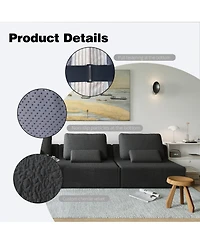 Streamdale Furniture Oversized Modular Boucle Sectional Sofa - Convertible Spacious Foam-Filled