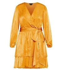 City Chic Women's Twisted Ruffle Dress