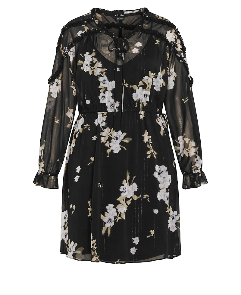 City Chic Plus Amira Print Dress