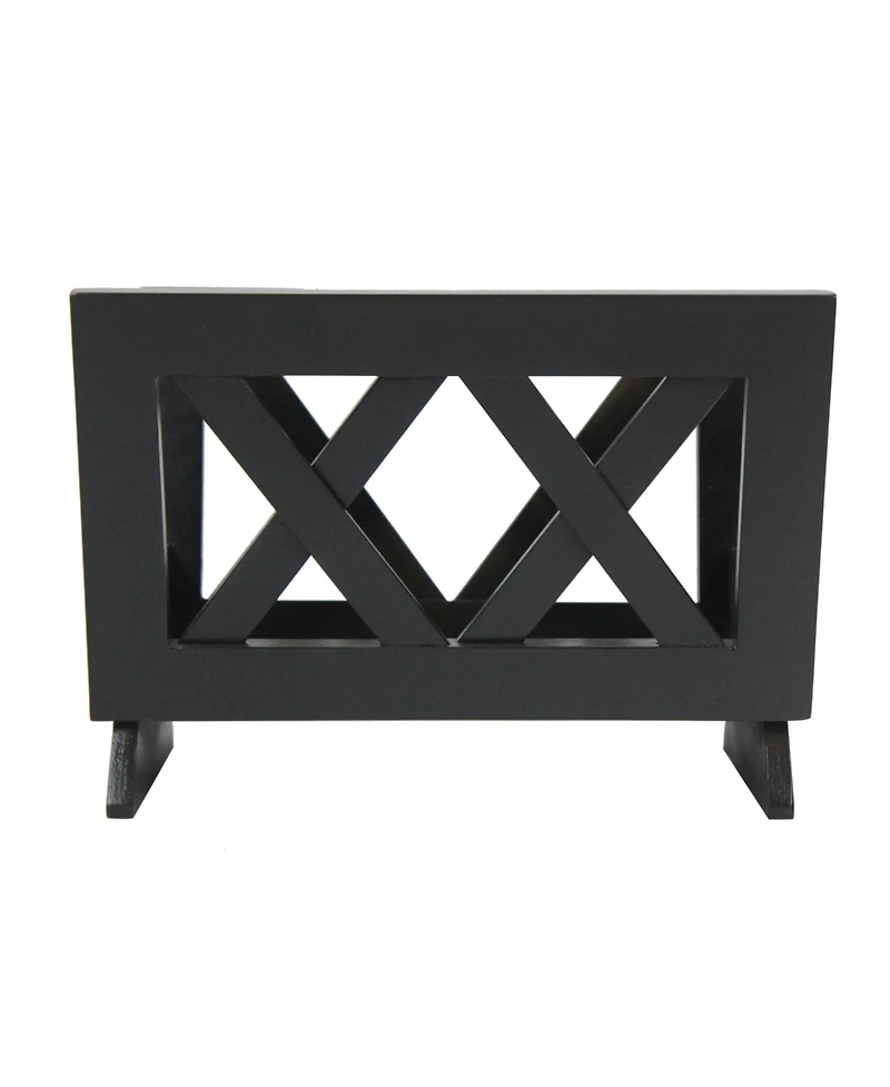 Oceanstar Contemporary Solid Wood Magazine Rack