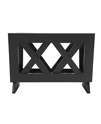 Oceanstar Contemporary Solid Wood Magazine Rack