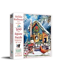 SunsOut Holiday Birdhouse 500 piece Jigsaw Puzzle for Adults Christmas