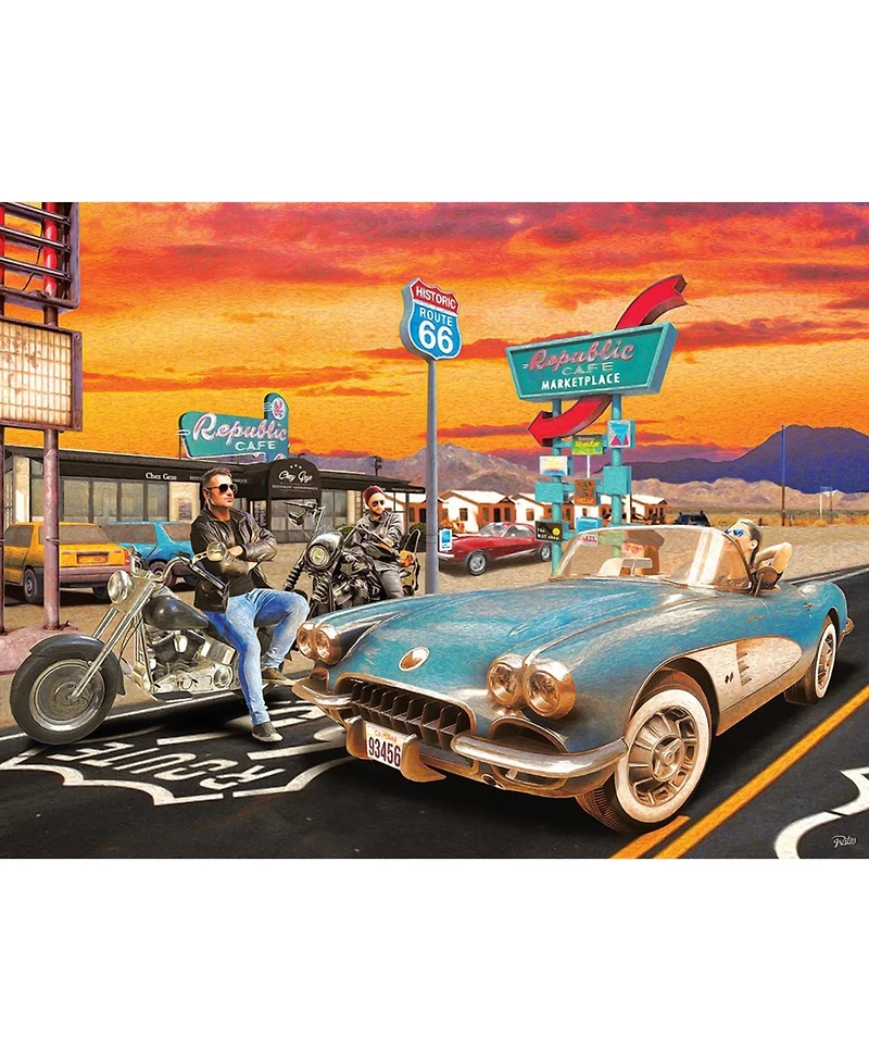 SunsOut Republic Cafe 500 piece Jigsaw Puzzle for Adults