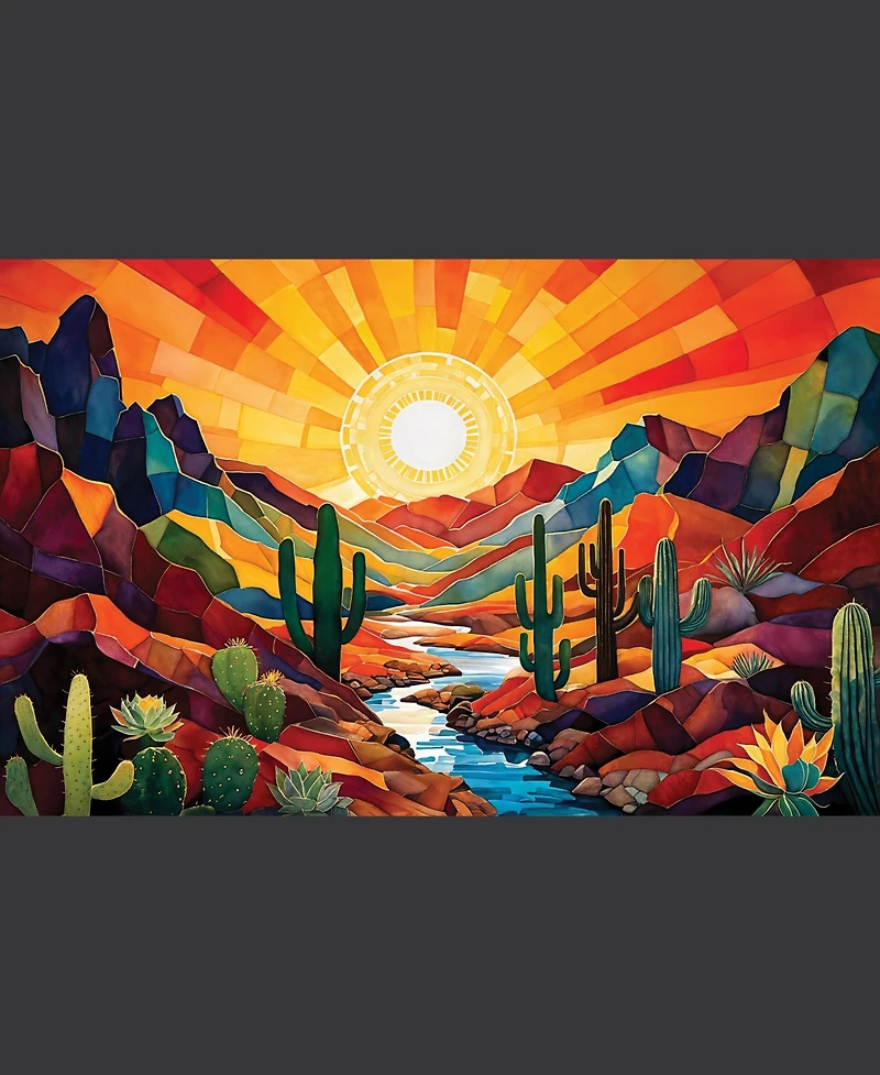 SunsOut Southwestern Sunrise 550 piece Jigsaw Puzzle for Adults
