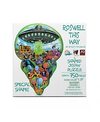 SunsOut Roswell This Way 750 piece Jigsaw Puzzle for Adults Special Shape