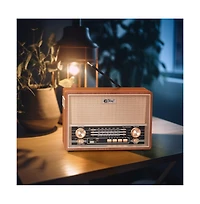 Artudatech Classic Retro Style Radio with 4-Band Reception and Usb/Sd/Aux Connectivity