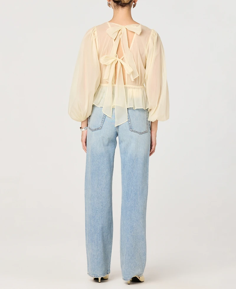 Astr the Label Women's Crewneck Long-Sleeve Top