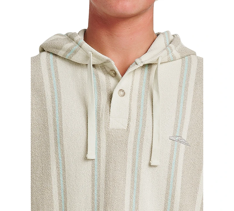 Quiksilver Men's Playa Henley Placket Regular-Fit Hoodie