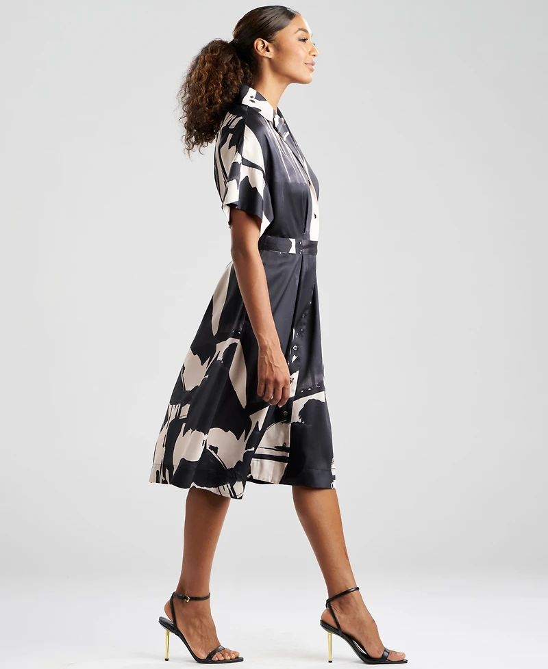 Natori Women's Brushstroke Short-Sleeve Dress