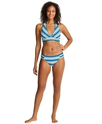 Tommy Bahama Womens Floral Reversible Halter Straps Top Reversible Hipster