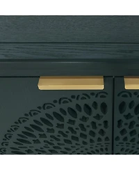 Casainc Hollow-Carved 2 Door Accent Cabinet Sideboard Buffet Storage Cabinet with Adjustable Shelf