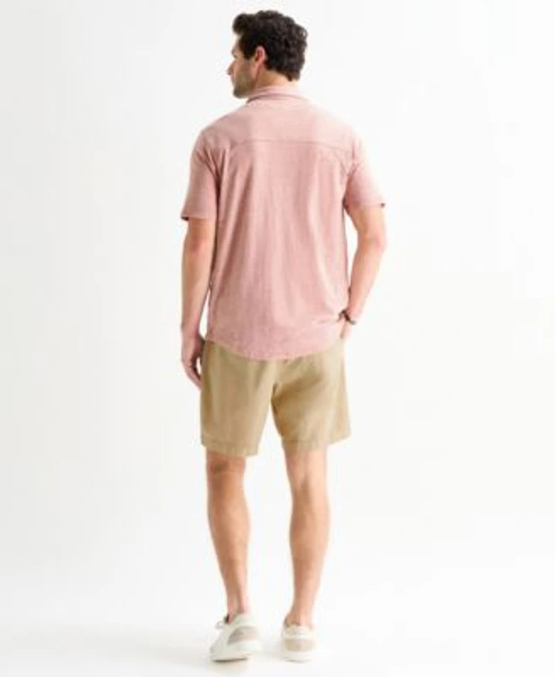 Lucky Brand Mens Short Sleeve Linen Knit Shirtrolling Stones Horse Printed T Shirt Twill 7 Inch Linen Pull On Shorts