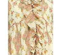 Seni & Cade Women's Ruffle Front Dress