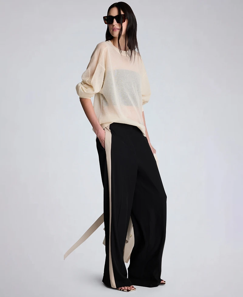 Kenneth Cole Women's High Rise Side Stripe Pants