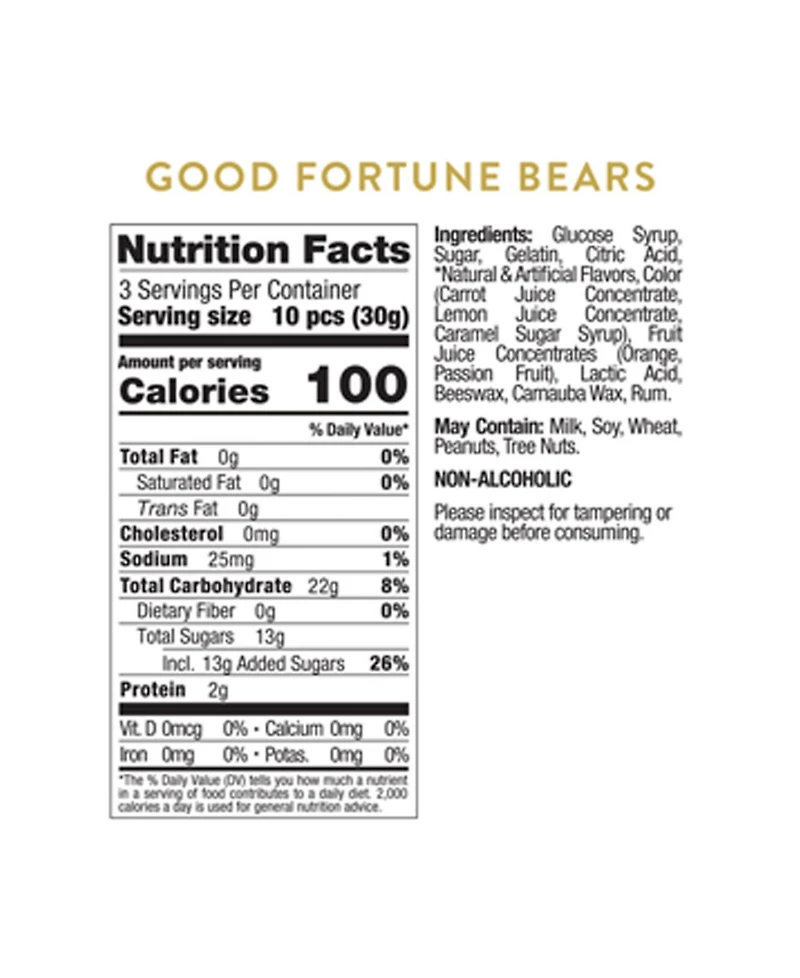 Sugarfina Lunar New Year Good Fortune Candy Bears Cube Kit, 3 Pieces