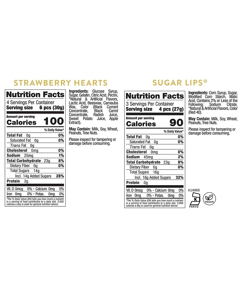 Sugarfina Valentine's Day Xoxo Heart Candy Bento Box Duo, 2 Pieces