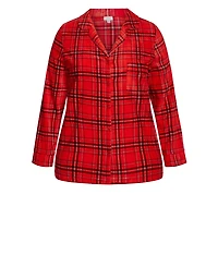 Avenue Women's Fleece Check Sleep Top